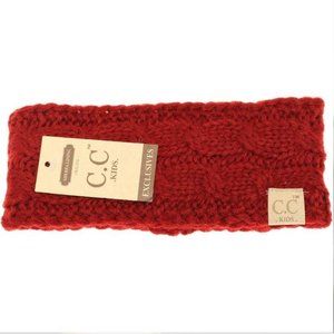 Kids Solid Cable Knit C.C Head Wrap by C.C Beanie